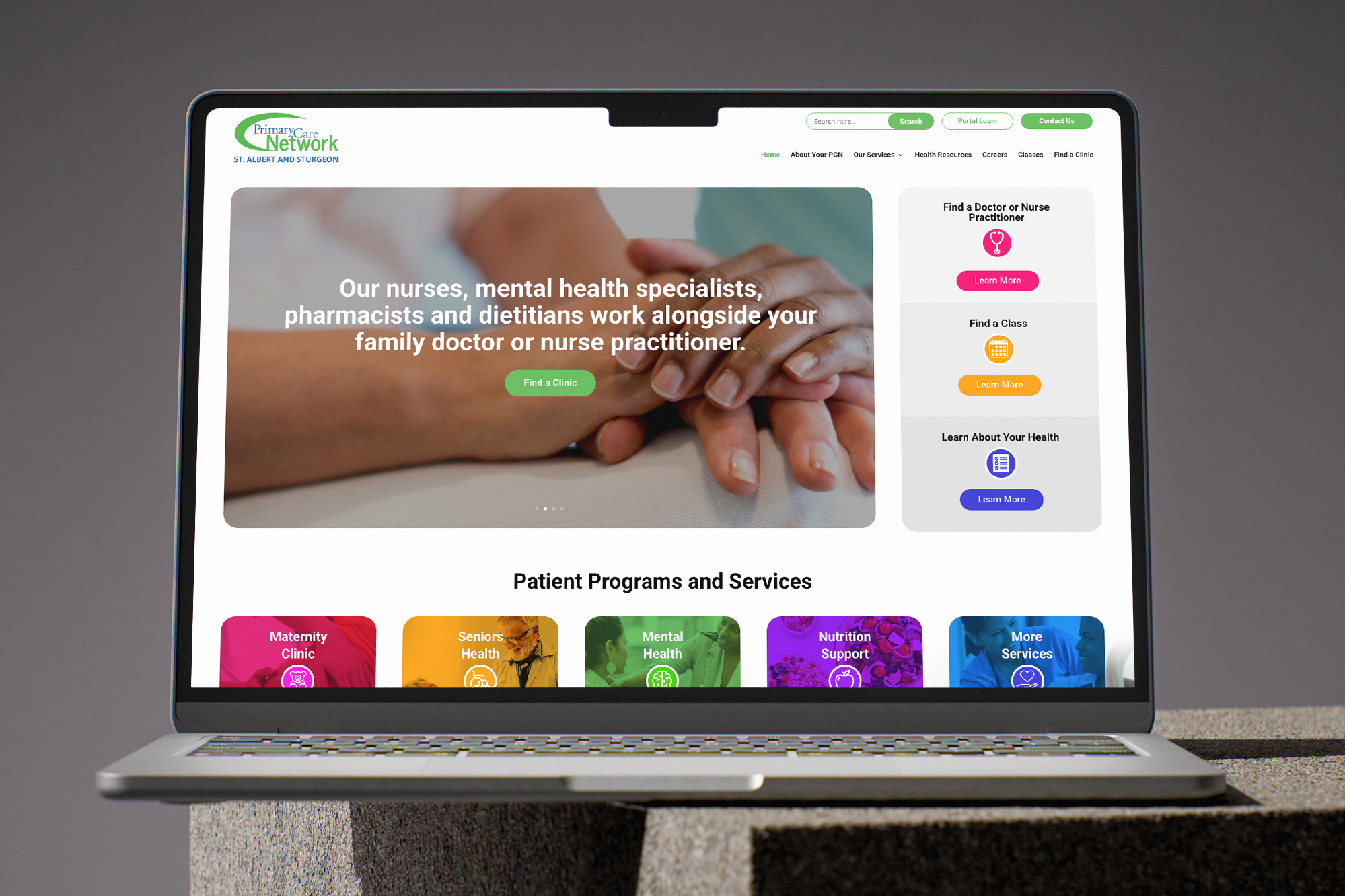 Medical Website Redesign for PCN